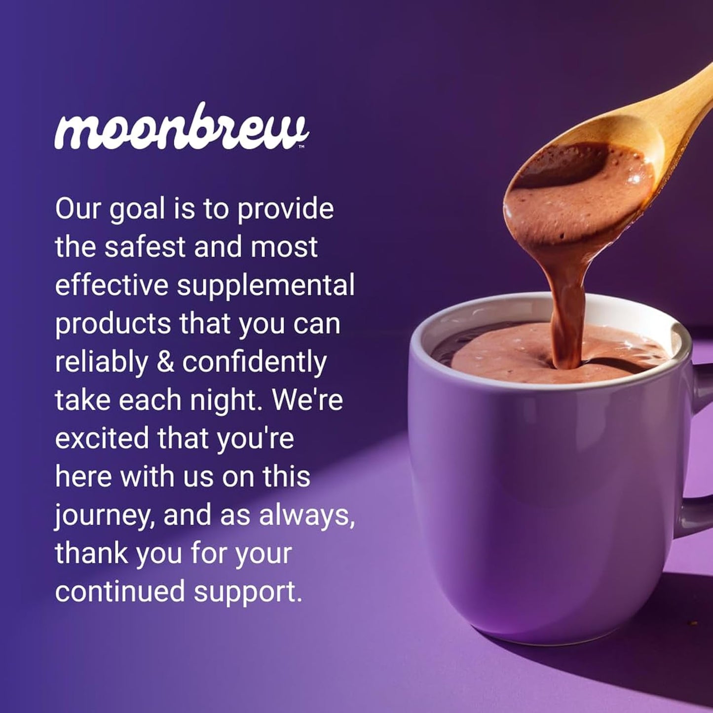 MoonBrew Nighttime Magnesium Hot Cocoa Jar, Natural Sleep Aid Drink Mix for Adults - Calming Melatonin-Free Sleep Support - Sleepy Hot Chocolate Powder with L-Theanine, Chamomile & Zinc Glycinate